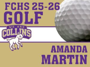 Fort Collins High School golf yard sign