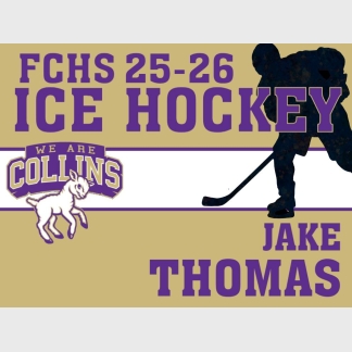 Fort Collins High School hockey yard sign