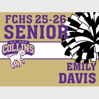 Fort Collins High School poms yard sign