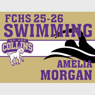 Fort Collins High School swimming yard sign