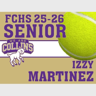 Fort Collins High School tennis yard sign