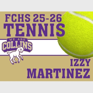 Fort Collins High School tennis yard sign