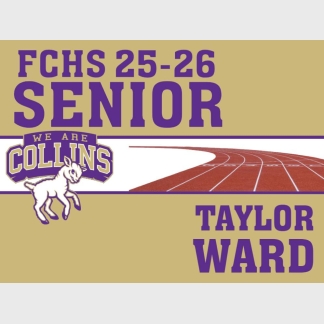 Fort Collins High School track yard sign