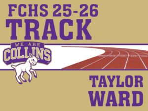 Fort Collins High School track yard sign