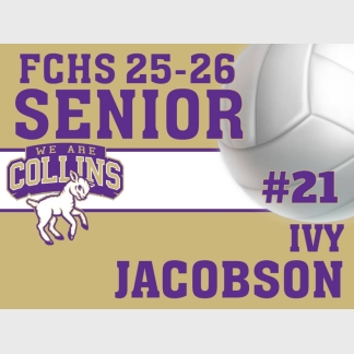Fort Collins High School volleyball yard sign