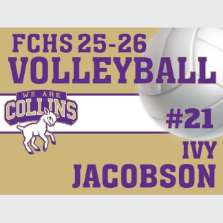 Fort Collins High School volleyball yard sign