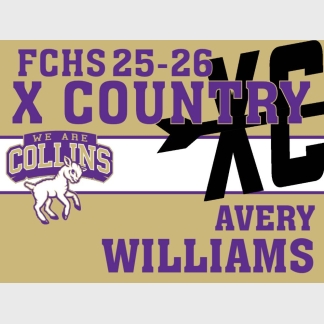 Fort Collins High School cross country yard sign
