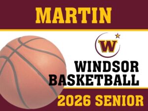Windsor High School basketball senior yard sign