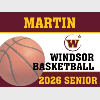 Windsor High School basketball senior yard sign