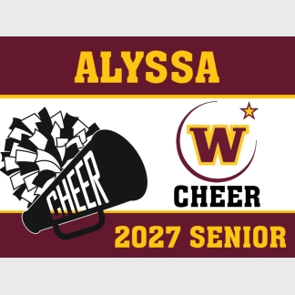 windsor high school cheer yard sign