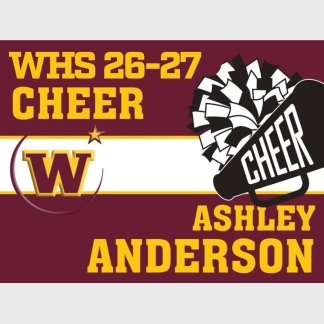 windsor high school cheer yard sign
