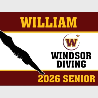 Windsor High School Senior Diving yard sign