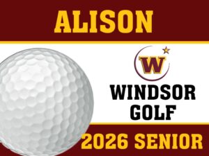 Windsor High School Golf senior yard sign