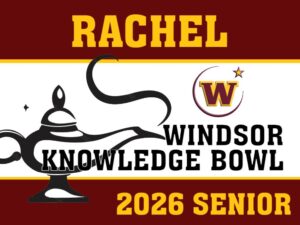 Windsor High School Knowledge Bowl yard sign