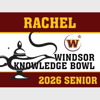 Windsor High School Knowledge Bowl yard sign