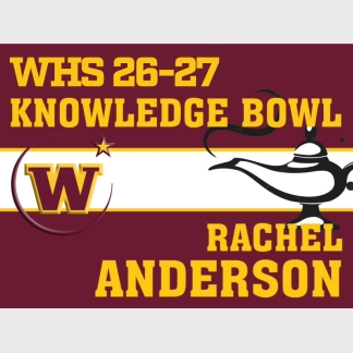 windsor high school knowledge bowl yard sign