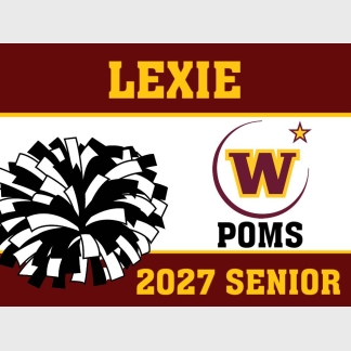 windsor high school poms yard sign