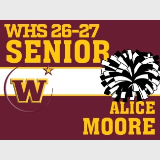 windsor high school poms yard sign