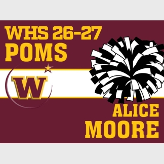windsor high school poms yard sign