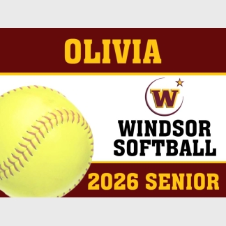 Windsor High School Senior Softball yard sign