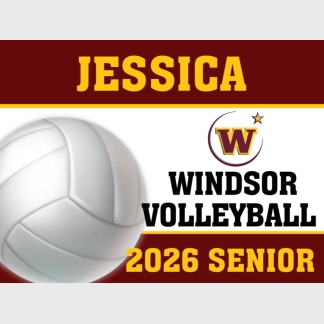 Windsor High School Volleyball senior yard sign