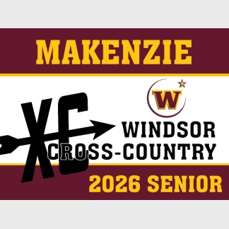 Windsor High School cross country senior yard sign