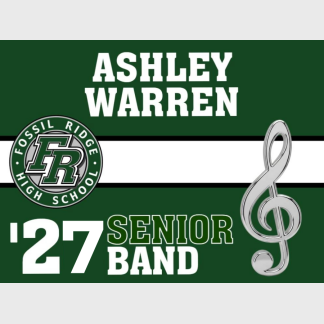 Fossil Ridge High School band yard sign