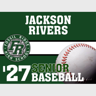 Fossil Ridge High School baseball yard sign