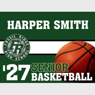 Fossil Ridge High School basketball yard sign