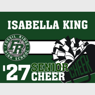 Fossil Ridge High School cheer yard sign
