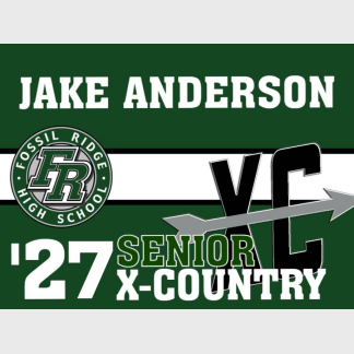 Fossil Ridge High School cross country yard sign