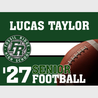 Fossil Ridge High School football yard sign