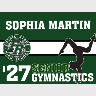 Fossil Ridge High School gymnastics yard sign