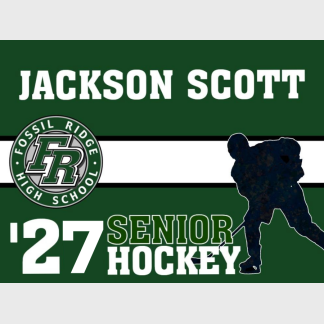 Fossil Ridge High School ice hockey yard sign