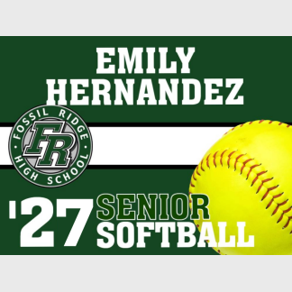 Fossil Ridge High School softball yard sign