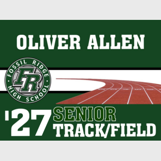 Fossil Ridge High School track yard sign