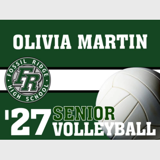 Fossil Ridge High School volleyball yard sign
