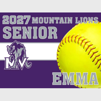 Mountain View High School Softball yard sign