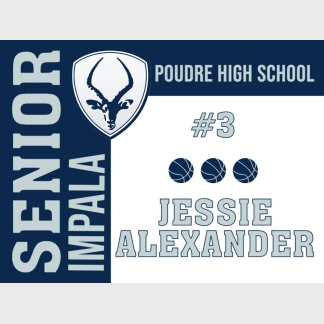 Poudre High School basketball yard sign