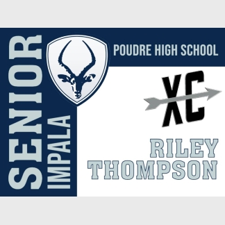 Poudre High School cross country yard sign