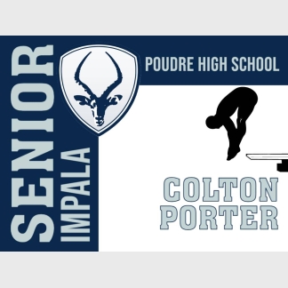 Poudre High School diving yard sign