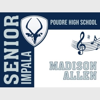 Poudre High School orchestra yard sign