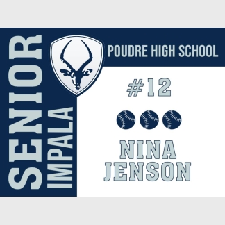 Poudre High School softball yard sign