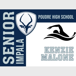 Poudre High School swimming yard sign