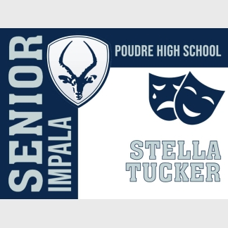Poudre High School theatre yard sign