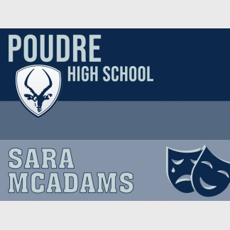Poudre High School theatre yard sign
