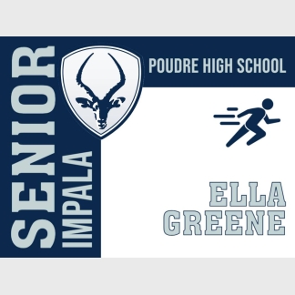 Poudre High School track yard sign
