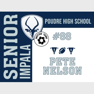 Poudre High School unified flag football yard sign