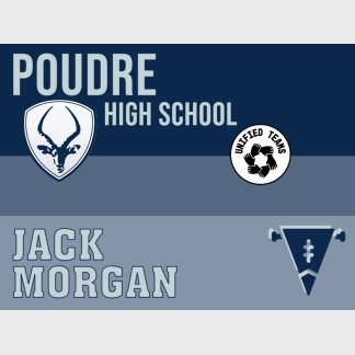 Poudre High School unified flag football yard sign