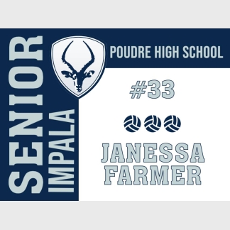 Poudre High School volleyball yard sign